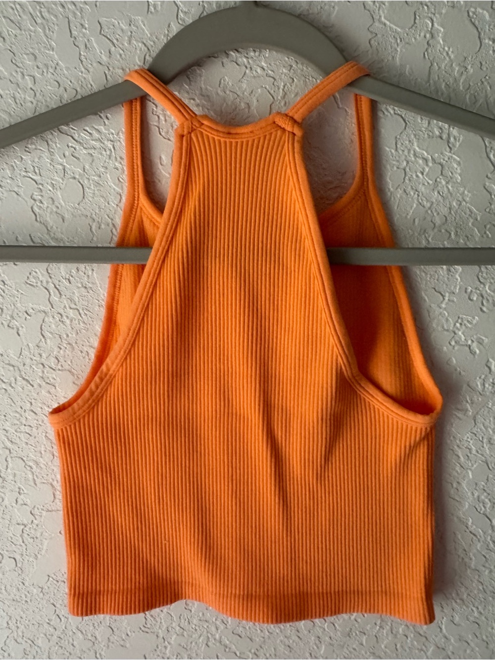 By Together Orange Ribbed Racerback Crop Top - Picture 3 of 4
